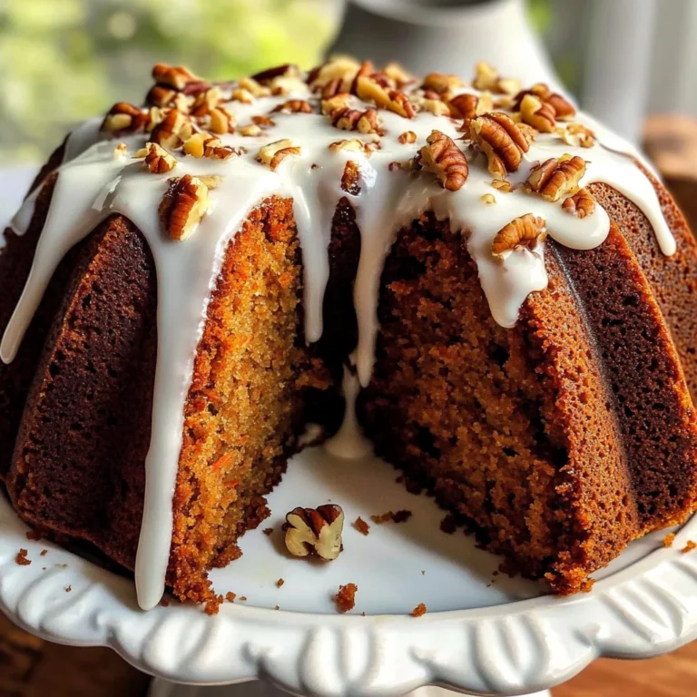 Carrot Bundt Cake W/ Cream Cheese Glzaze