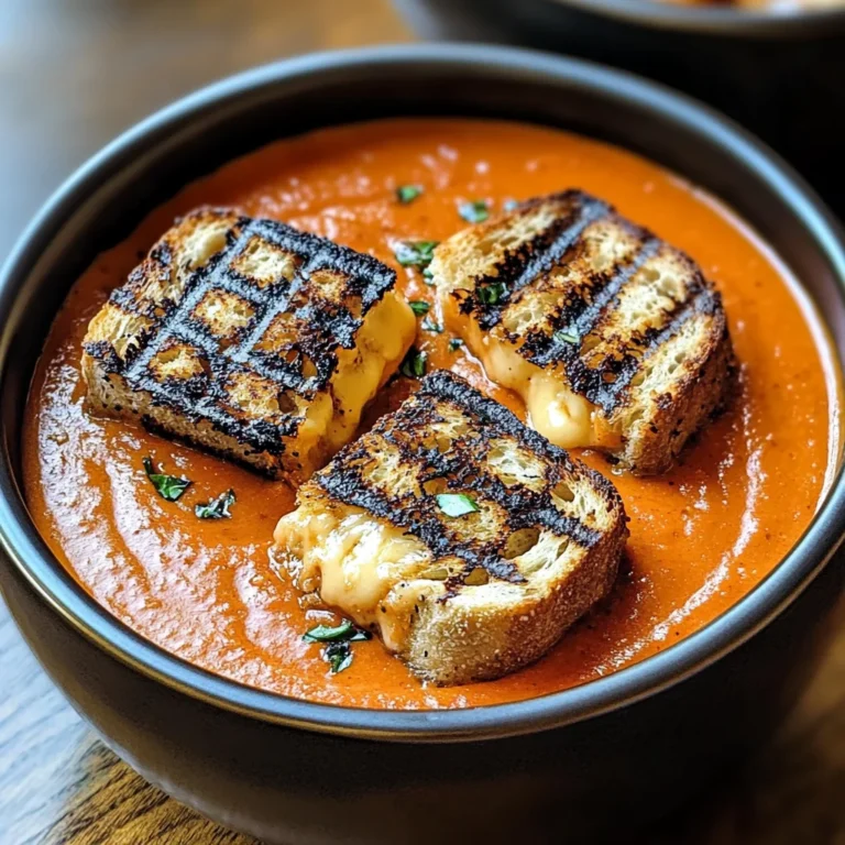 Indulgent Creamy Tomato Bisque with Grilled Cheese Croutons
