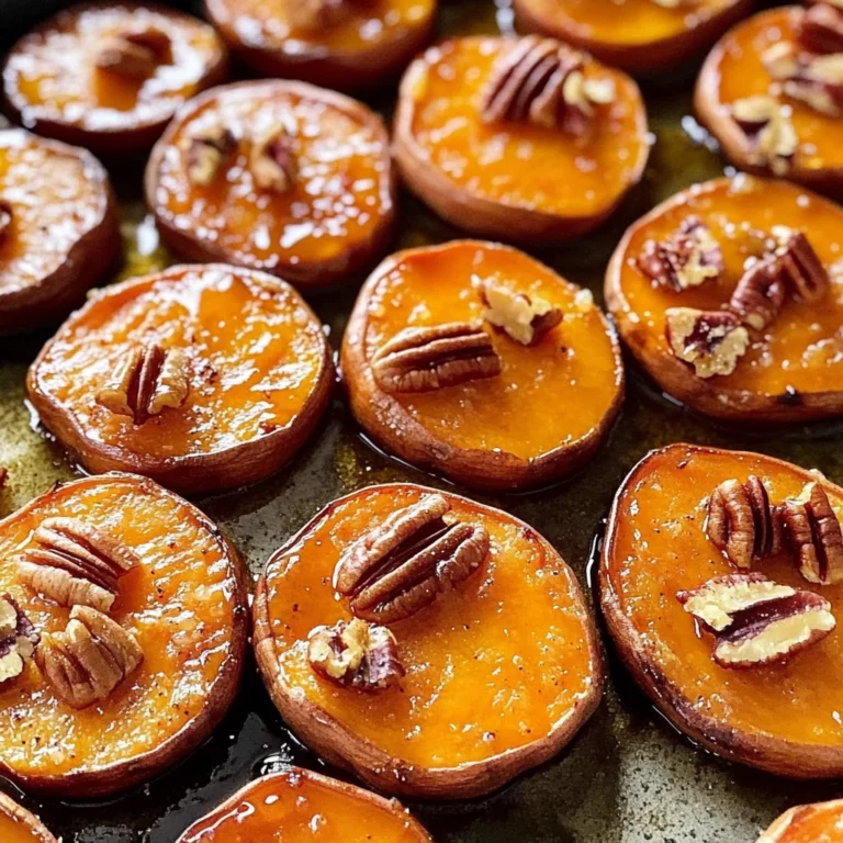 Maple Pecan Roasted Sweet Potato Slices
