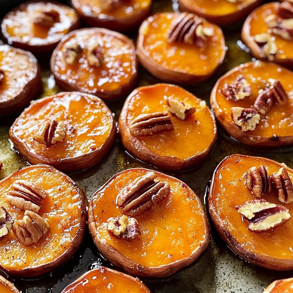 Maple Pecan Roasted Sweet Potato Slices