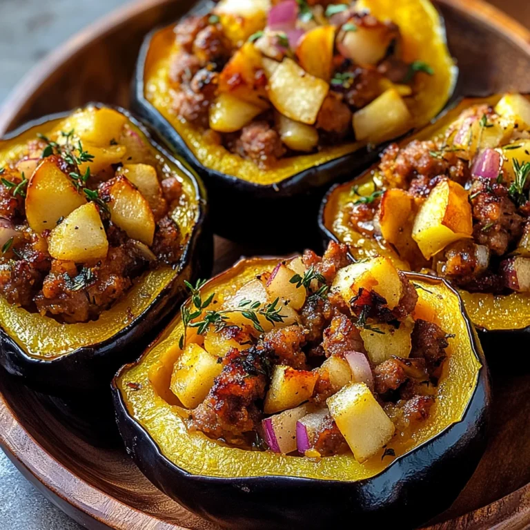 Sausage & Apple Stuffed Acorn Squash