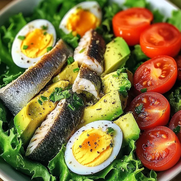 Avocado & Sardine Power Salad with Eggs