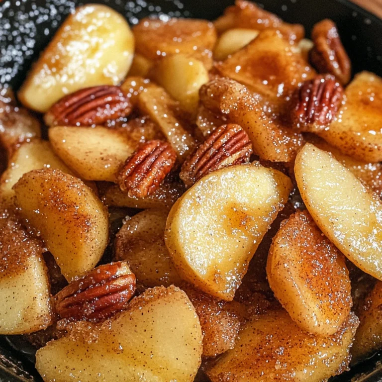 Cinnamon Southern Fried Apples with Pecans