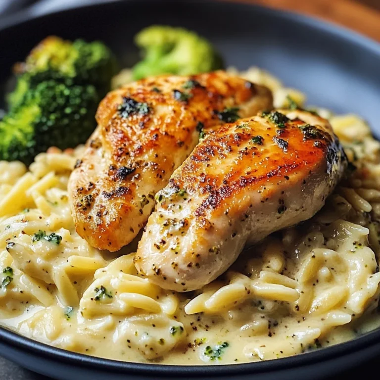 Creamy Chicken Broccoli Orzo Recipe