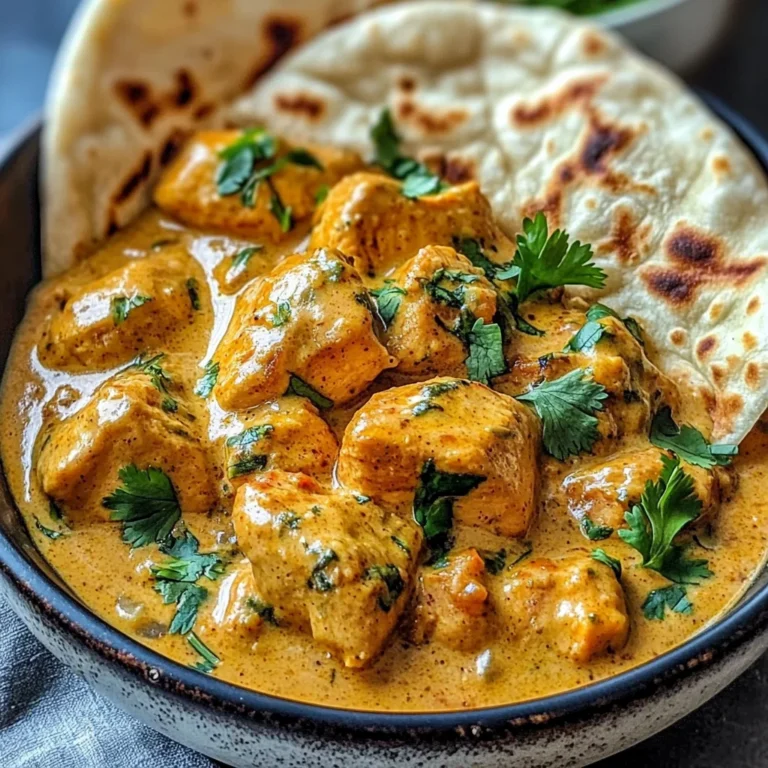 Creamy Coconut Chicken Curry with Naan