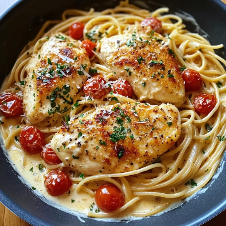 Creamy White Wine Parmesan Chicken Pasta