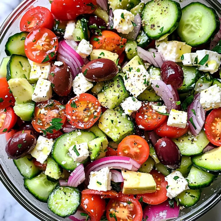 Greek Salad with Avocado
