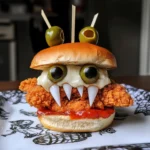 Halloween Chicken Parm Sliders