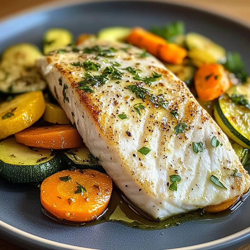 Lemon Herb White Fish with Sauted Vegetables