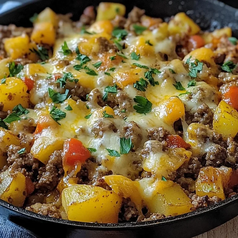 One-Pan Cheesy Meat & Potato Skillet
