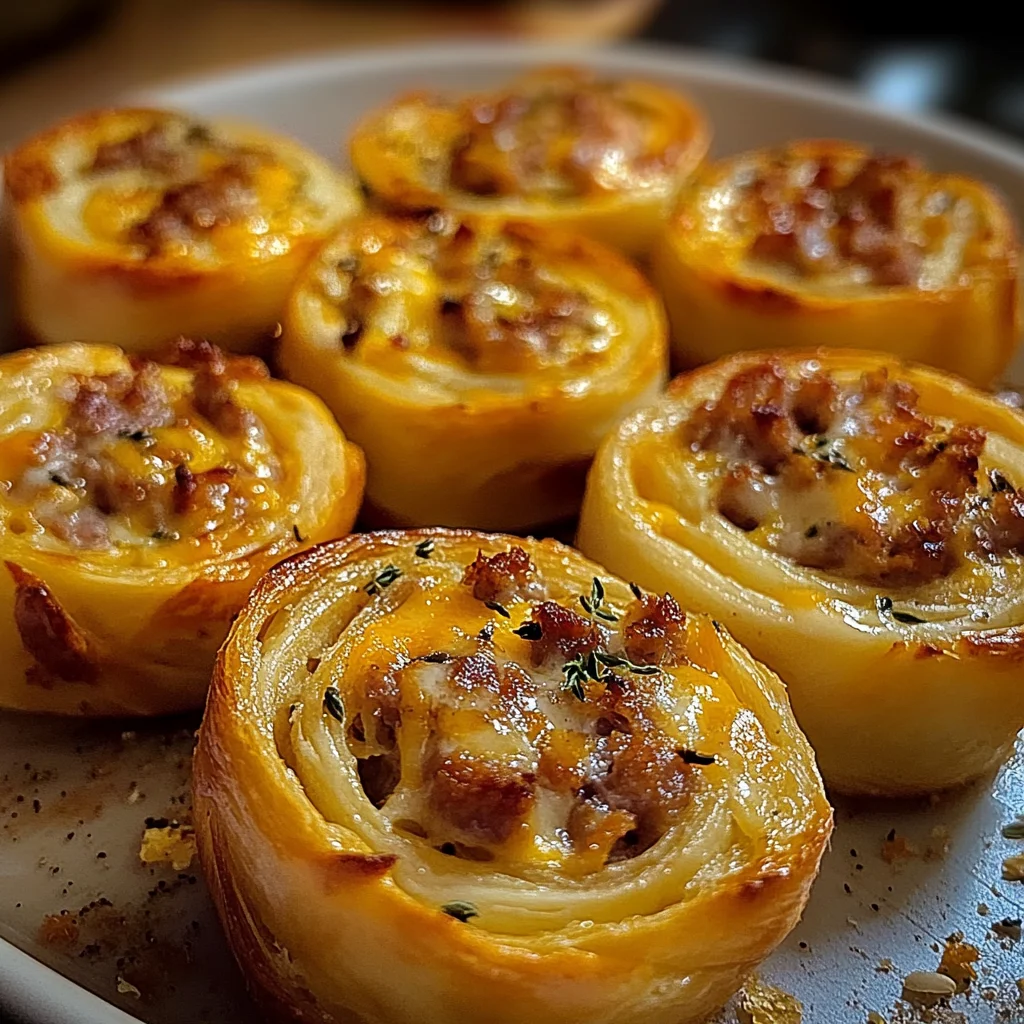 Sausage and Cream Cheese Pinwheels