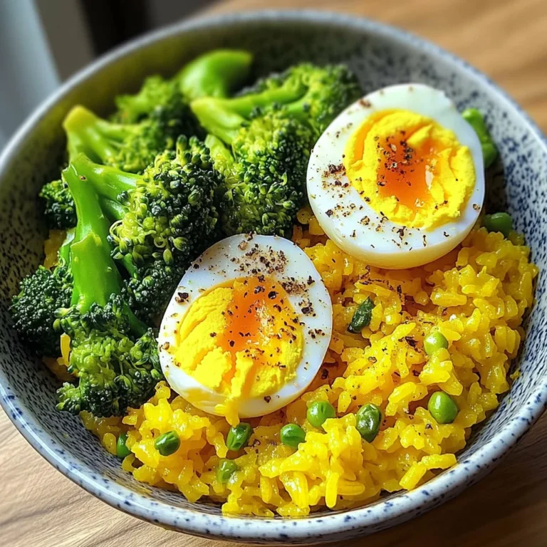Turmeric Rice Bowl with Broccoli & Soft-Boiled Egg