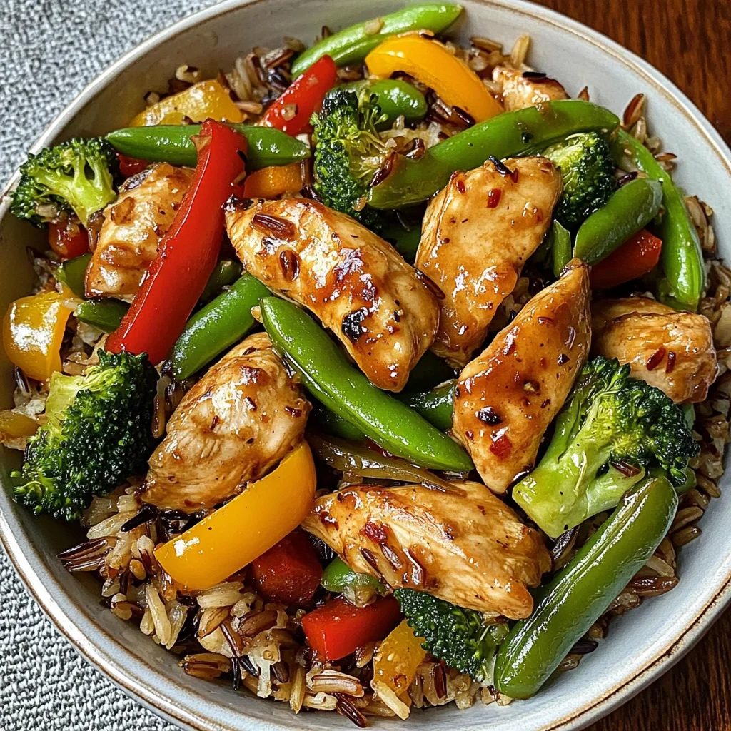 Wild Rice Chicken Stir-Fry with Fresh Veggies