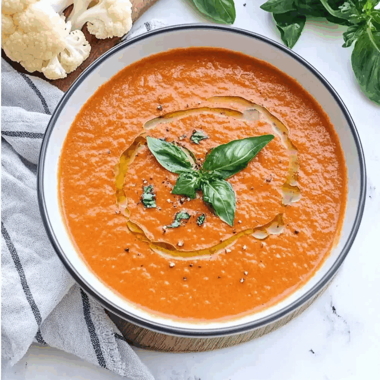 Creamy Vegan Tomato and Cauliflower Bisque